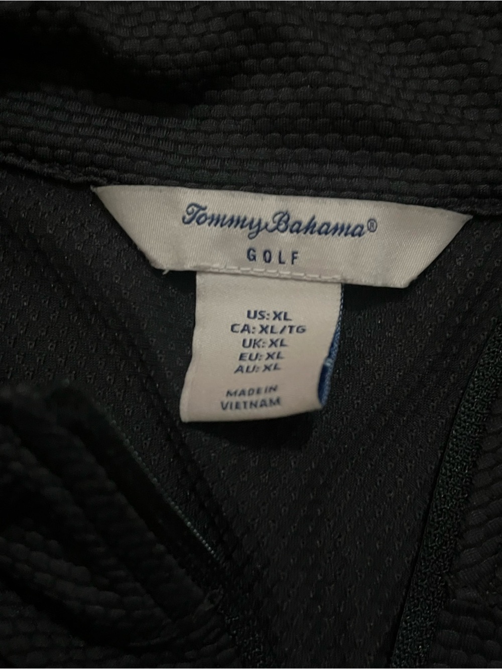 Tommy Bahama Women’s Black Long-Sleeve Half-Zip Golf Pullover - Picture 4 of 5